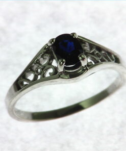 Blue Sapphire Sterling Silver Ring
