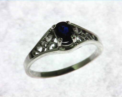 Blue Sapphire Sterling Silver Ring
