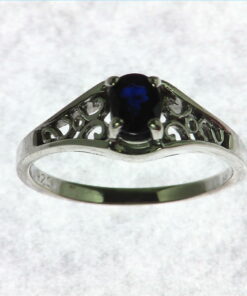 Blue Sapphire Sterling Silver Ring