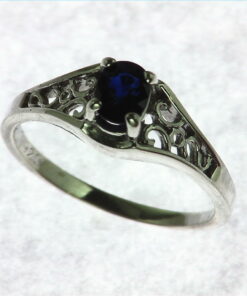 Blue Sapphire Sterling Silver Ring