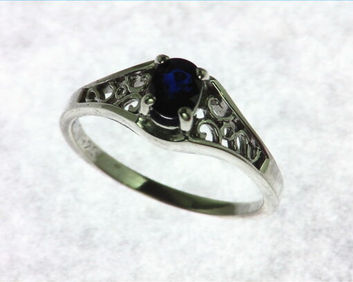 Blue Sapphire Sterling Silver Ring