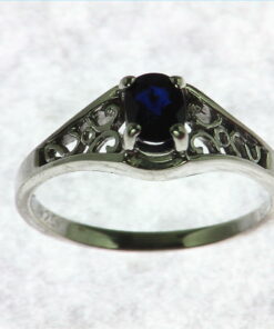 Blue Sapphire Sterling Silver Ring