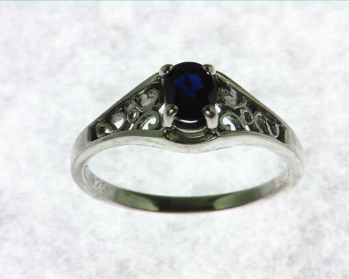 Blue Sapphire Sterling Silver Ring