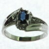 Blue Sapphire natural genuine gemstone set in Sterling Silver Ring RSS,238