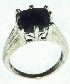 Blue Sapphire Natural Genuine Gemstone Sterling Silver Ring RSS467