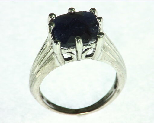 Blue Sapphire Natural Genuine Gemstone Sterling Silver Ring RSS467