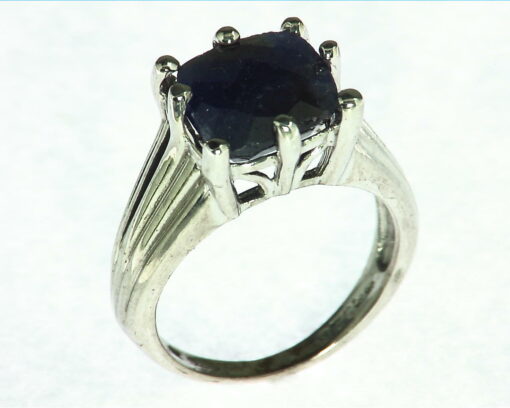 Blue Sapphire Natural Genuine Gemstone Sterling Silver Ring RSS467