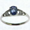 Blue Sapphire Natural Genuine Gemstone Sterling Silver Ring RSS516
