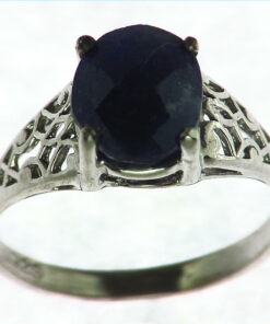 Blue Sapphire Sterling Silver Ring