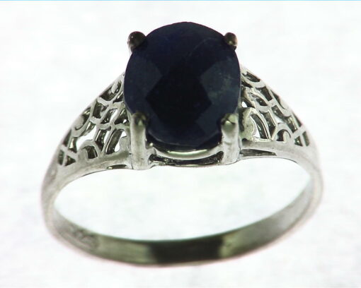 Blue Sapphire Sterling Silver Ring