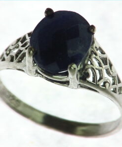 Blue Sapphire Sterling Silver Ring