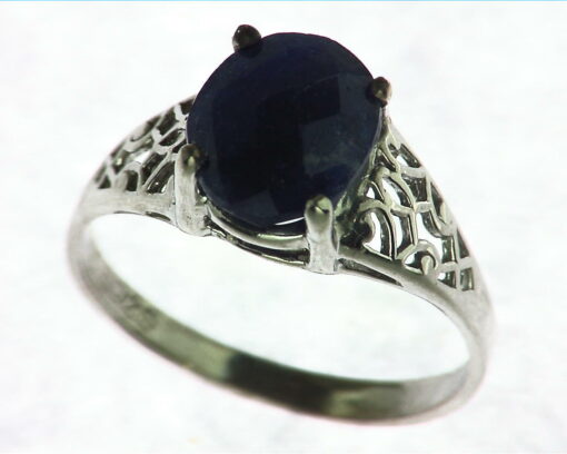 Blue Sapphire Sterling Silver Ring