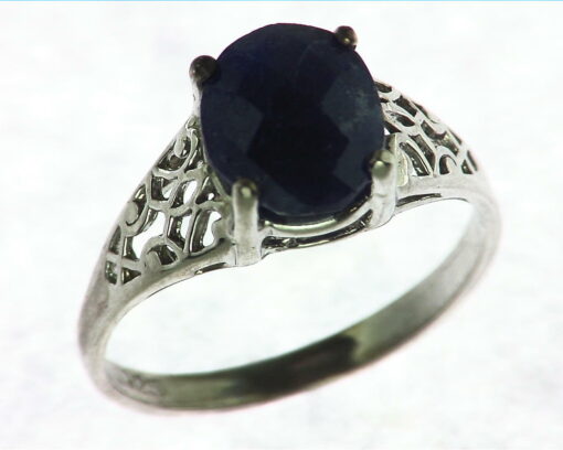 Blue Sapphire Sterling Silver Ring