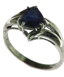 Blue Sapphire Natural genuine Gemstone set in Sterling Silver Lady,s Ring RSS998