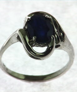 Blue Sapphire Sterling Silver Ring