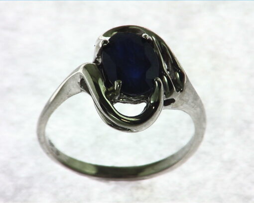 Blue Sapphire Sterling Silver Ring