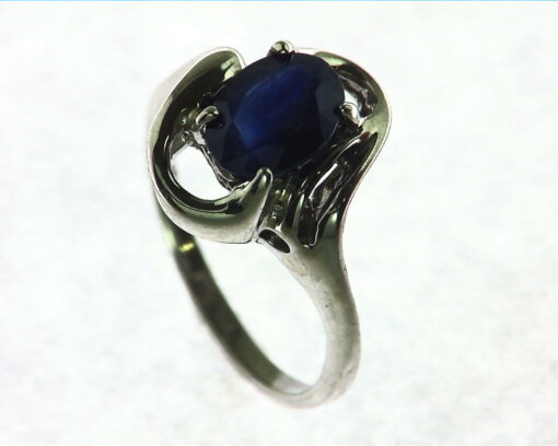 Blue Sapphire Sterling Silver Ring