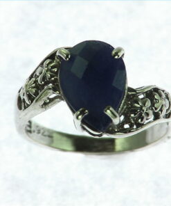 Blue Sapphire Sterling Silver Ring,RSS1001