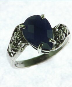 Blue Sapphire Sterling Silver Ring,RSS1001