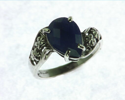 Blue Sapphire Sterling Silver Ring,RSS1001