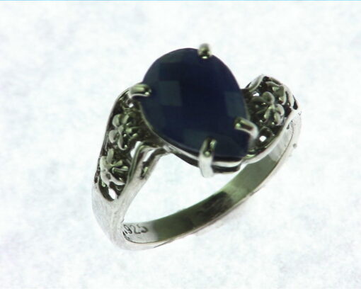 Blue Sapphire Sterling Silver Ring,RSS1001