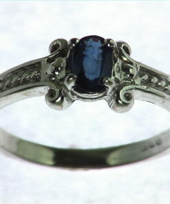 Blue Sapphire Sterling Silver Ring