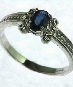 Blue Sapphire Sterling Silver Ring