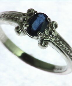 Blue Sapphire Sterling Silver Ring