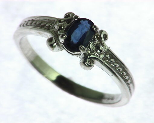 Blue Sapphire Sterling Silver Ring