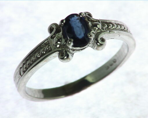 Blue Sapphire Sterling Silver Ring