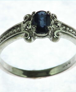 Blue Sapphire Sterling Silver Ring