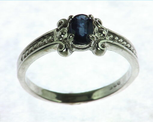 Blue Sapphire Sterling Silver Ring