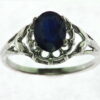 Blue Sapphire Sterling Silver Ring