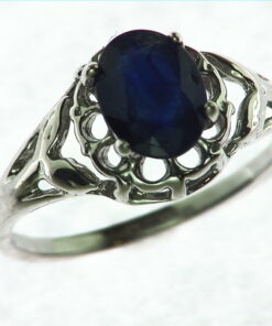 Blue Sapphire Sterling Silver Ring