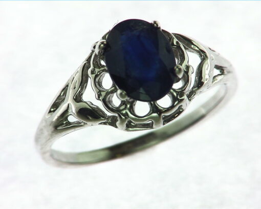 Blue Sapphire Sterling Silver Ring