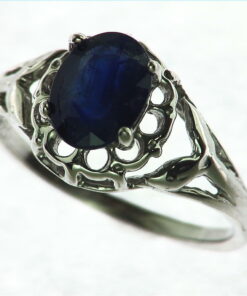 Blue Sapphire Sterling Silver Ring