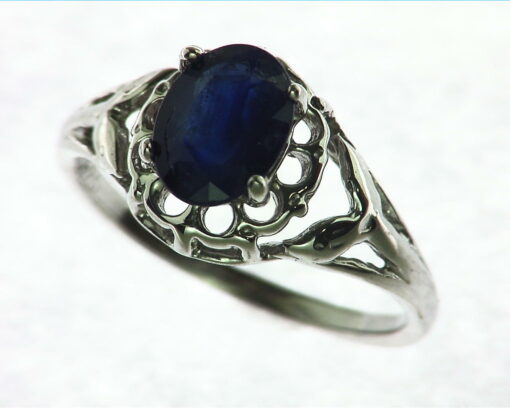 Blue Sapphire Sterling Silver Ring