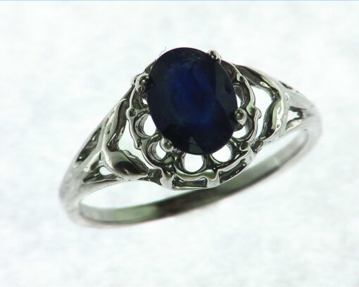 Blue Sapphire Sterling Silver Ring