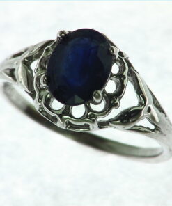 Blue Sapphire Sterling Silver Ring