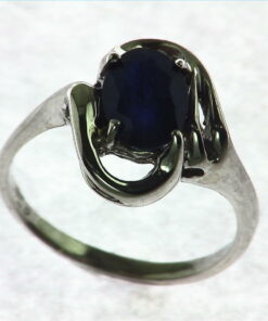 Blue Sapphire Sterling Silver Ring