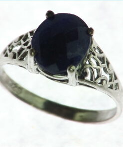 Blue Sapphire Sterling Silver Ring