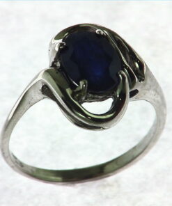 Blue Sapphire Sterling Silver Ring