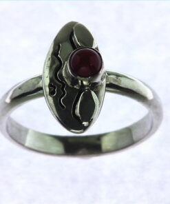 Carnelian Cabochon Sterling Silver Ring