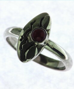 Carnelian Cabochon Sterling Silver Ring