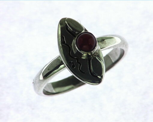 Carnelian Cabochon Sterling Silver Ring