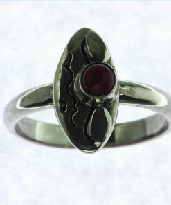 Carnelian Cabochon Sterling Silver Ring