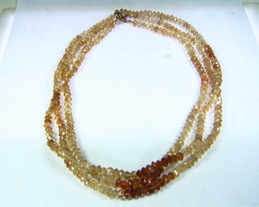 Citrine 3 Strand Necklace