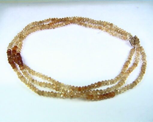 Citrine 3 Strand Necklace