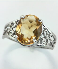Citrine Sterling Silver Lady,s Ring RSS271
