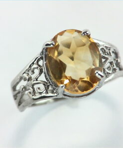 Citrine Sterling Silver Lady,s Ring RSS271